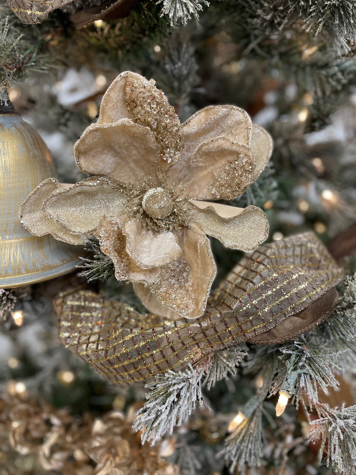 Beautiful Beaded Magnolia Stem