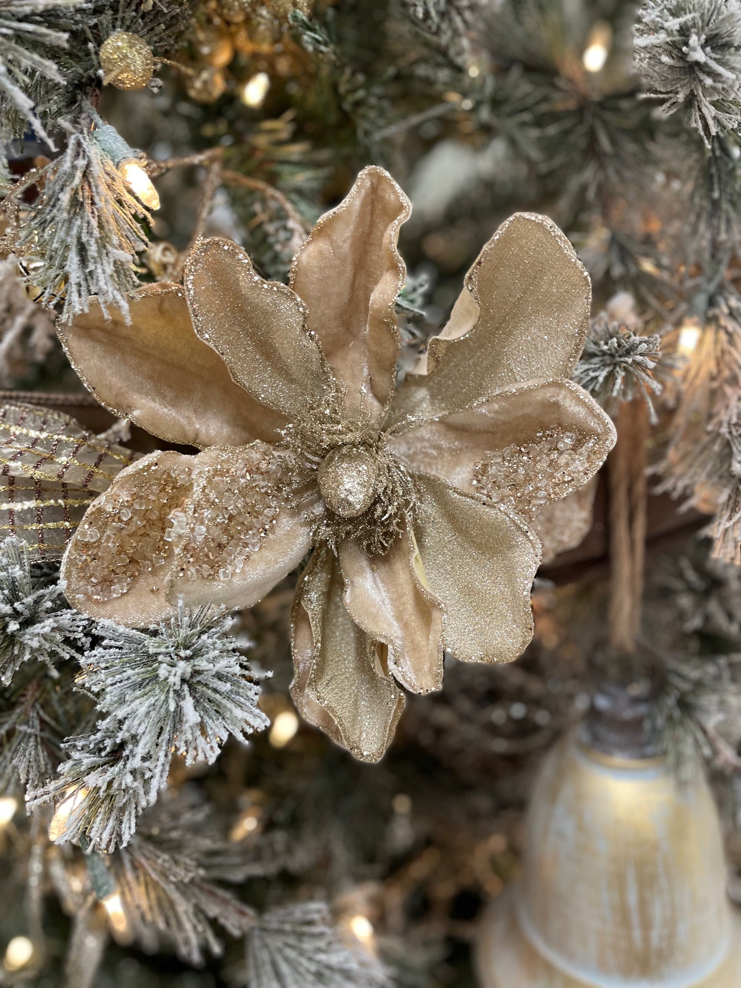 Beautiful Beaded Magnolia Stem