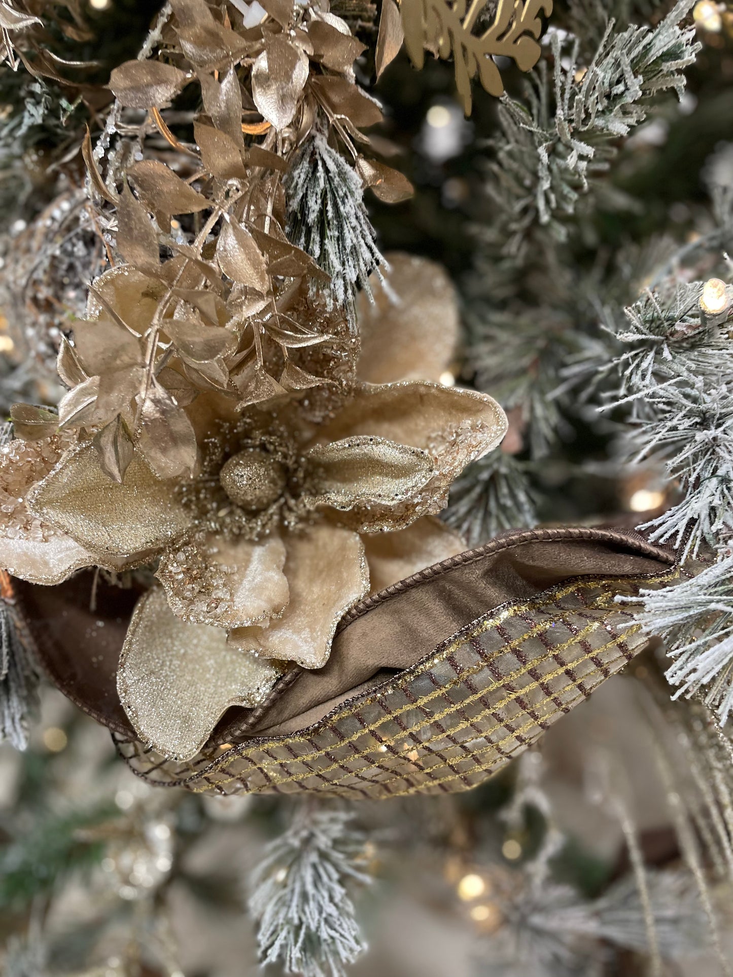 Beautiful Beaded Magnolia Stem